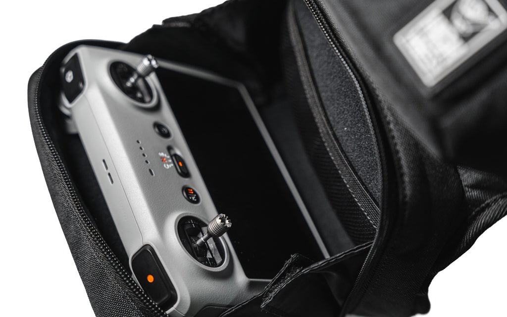 AEROPAK drone chest rig with DJI Mini series RC2 Controller inside